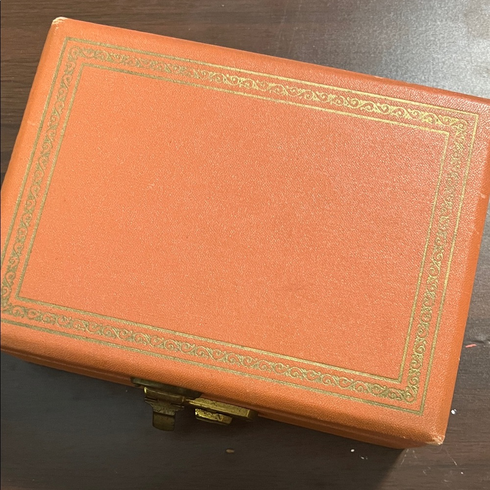 Vintage 1950’s Jewelry Box w/ Gold Accents
